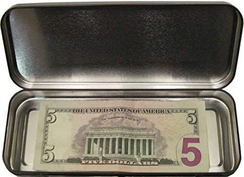 StuffIncase Single Mini Pencil Box, Platinum. Use as Pencil, Makeup, Jewelry, Gift, Candy, Favor or Birthday Gift Box...