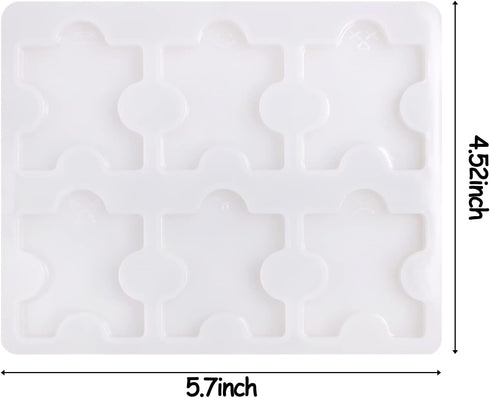 Puzzle Piece Silicone Chocolate Molds, Building Blocks Epoxy Resin Molds for Cake Decoration Cupcake Topper Candy Ice Cube Trays Wax Bombs Clay...