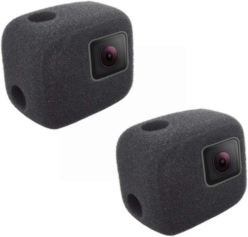 2 Pack Windshield Wind Noise Reduction Foam Sponge Cover Windproof Housing Case for GoPro Hero 7 6 5 (2018) Black Camera...
