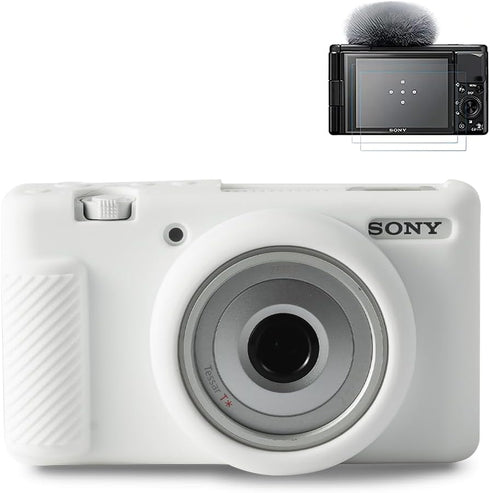 Pocoukate Case for Sony ZV-1F, ZV-1 II/ZV-1M2 Vlog Camera, ZV1F Camera Silicone Cover Skin, Anti-Scratch Slim Fit Soft Sleeve with ZV1 F Screen Pr...