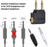 Airplane Headphone Adapter (5-Pack) Headset Adapters for Airplane Airline Dual 3.5mm Male to 3.5mm Female Jack Converter Gold Plated Earphone Conn...