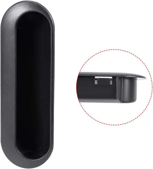 uxcell Flush Pull Finger Insert Recessed Cabinet Handles 120mm x 40mm x 21mm Black...