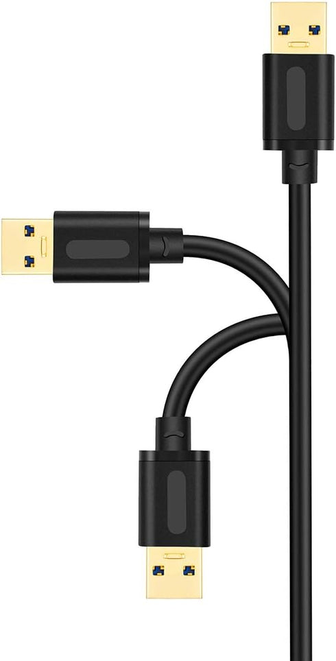USB 3.0 A to A Male Cable 10Ft,USB to USB Cable USB Male to Male Cable USB Cord with Gold-Plated Connector for Hard Drive Enclosures, DVD Player, ...