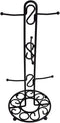 Home Basics Scroll Design Coffee Mug Holder (Black) Steel Mug Stand for Any Kind of Mug | Kitchen Organizing Cup Tree | Great for Jewelry...