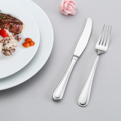 Dinner knife 4 Pieces Stainless Steel Butter Knife Set, Silver...