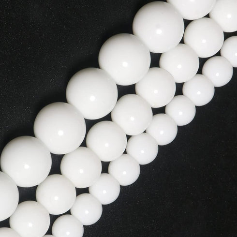 Yochus 10mm Natural Stone Beads for Jewelry DIY Making Bulk,Natural Tridacna Stone Round Loose Beads,Bracelet Making...