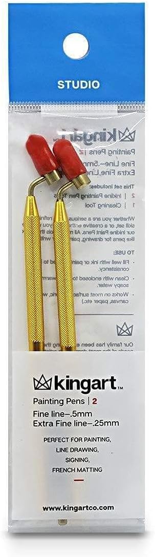 KINGART Fine Line Painting Pen Set of 2 Sizes...