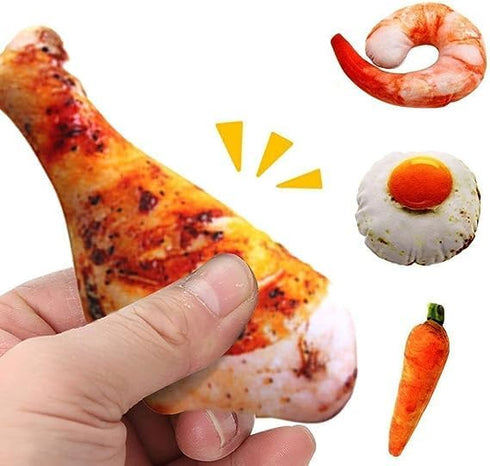 Yellow Potato Food Shape Squeaky Toys, Cute Plush Toys Chew Toys for Small Medium Large Dogs Squeak Toys...