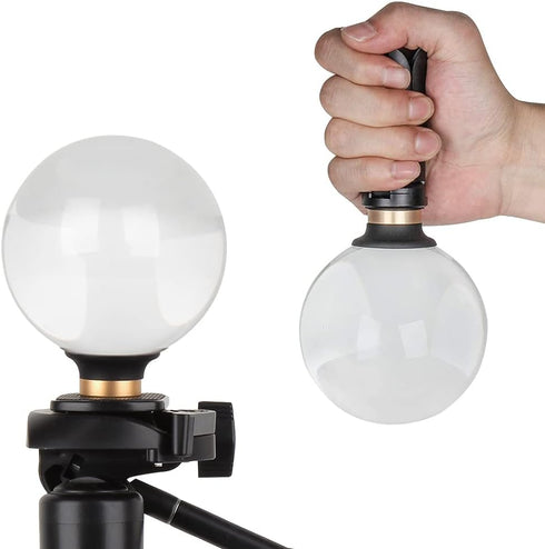 Crystal Ball Photography 80mm K9 Clear Lens Ball Sphere with Mini Tripod Base Stand Decorative Glass Props Ball with Padded Shockproof Sleeve Bag ...
