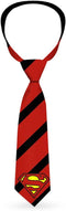 Buckle-Down Necktie Standard - Clark Kent Stripe Red Black...