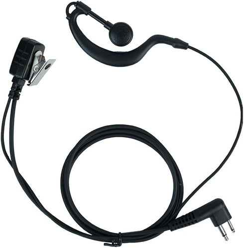 Caroo G Shape Earpiece Headset with PTT Mic for Motorola Cp200 Rdm2070d Cp185 cls1410 cls1110 Walkie Talkies Two Way Radio 2 pin...