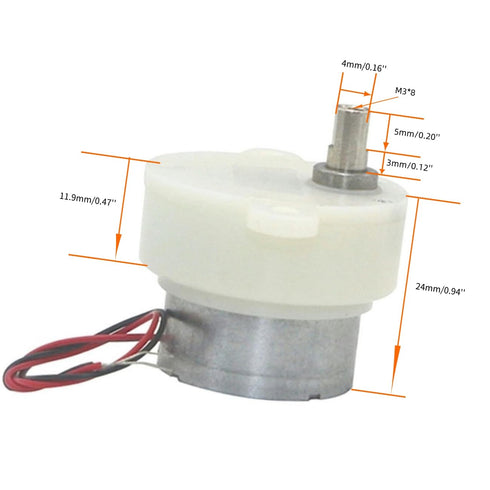 CHANCS JS-30 Electric Motor Gearbox DC 6V 5RPM Double Flat Shaft Gear Electric DC Motor for Small Display Stands...