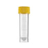 Eowpower 80pcs 5ml Flat Bottom Plastic Graduated Vial Tube with Screw Caps, Small Test Sample Bottles with Lid (Yellow)...