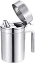 Oil Can Stainless Steel Olive Oil Dispensers Bottle, 550ML Oil Dispenser Pot Leak Proof Oil Salad Storage Oil Bottles Oil Container with Lid for K...