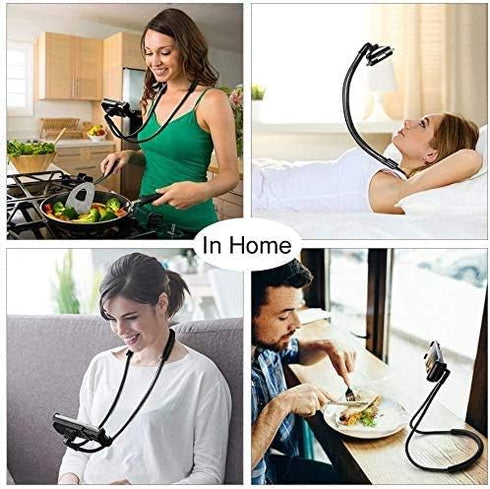 Cell Phone Neck Holder, Flexible Tablet Holder Stand Universal Phone Stand, Hanging Mobile Phone Stand Lazy Bracket, DIY Free Rotating Gooseneck M...