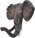 Antiqued Reproduction Cast Iron Elephant Head Single Hook Hanger Animal Shaped Coat Hat Hooks Heavy Duty Iron Art Decorative 1 pc...