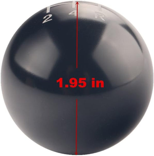 DEWHEL JDM Round Ball Billet Weighted Five-Speed 5 Speed MT Manual Gear Stick Shifter Shift Knob M10 x 1.5 Screw On for Honda Acura (Red)...