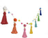 DrCor Llama Boho Pom Pom Garland - Precut Rainbow Macrame Banner Kit for Christmas Party, Nursery, Classroom, Playroom & Kids to Teens Room - Fade...