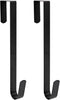 Sattiyrch 15" Wreath Hanger for Front Door,Sturdy Steel Wreath Door Hanger,Over The Door Hanger Hook (Black,2)...
