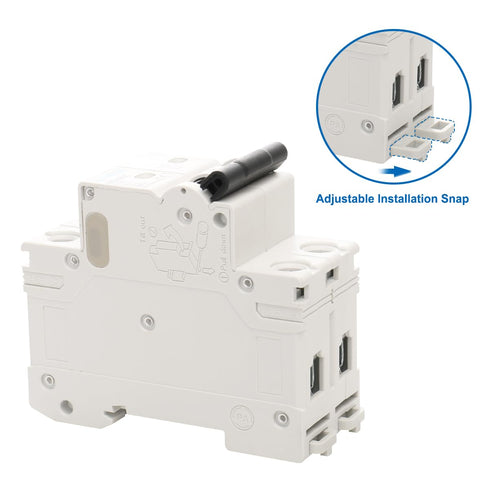 Baomain 10A AC Miniature Circuit Breaker, AC 400V 50Hz 6000A 2 Pole C65 MCB DIN Rail Mounting,MBM6C...