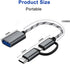 2-in-1 USB C/Micro USB to USB Adapter, USB to USB C OTG Adapter Cable Compatible with Samsung Galaxy S21 S22 S23 Note 20/10 A53, Google Pixel and ...
