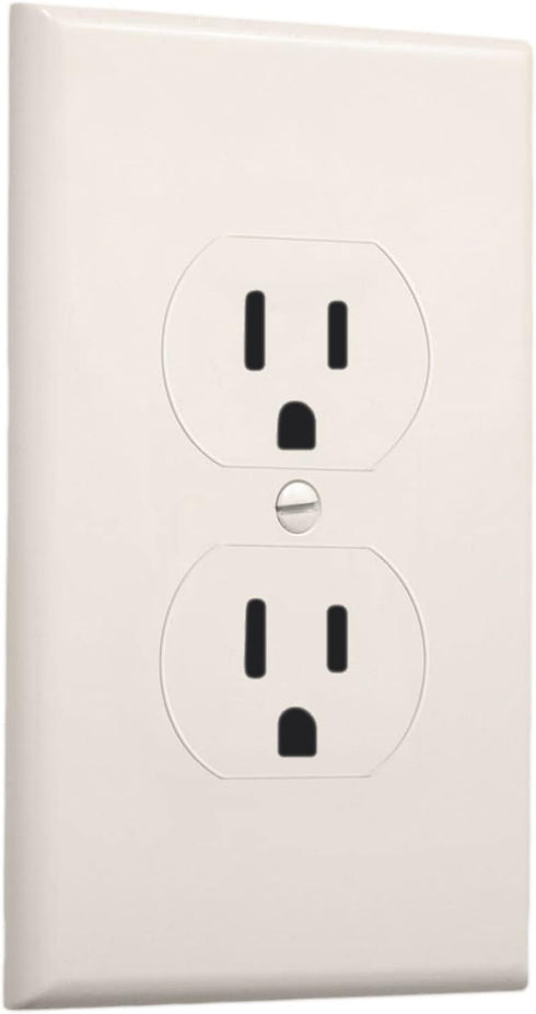 TayMac 2520LA MASQUE Light Almond 1-Gang Duplex Jumbo Electrical Outlet Cover Wall Plate 1-Pack, Replaces Old Wall Plate for Electric Outlet, Home...