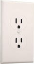 TayMac 2520LA MASQUE Light Almond 1-Gang Duplex Jumbo Electrical Outlet Cover Wall Plate 1-Pack, Replaces Old Wall Plate for Electric Outlet, Home...