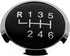 Gear Knob Cover Trim, Car 6 Speed Gear Shift Knob Stick Cover Emblem Badge Trim for T5 T5.1 Gp 2003-2011...
