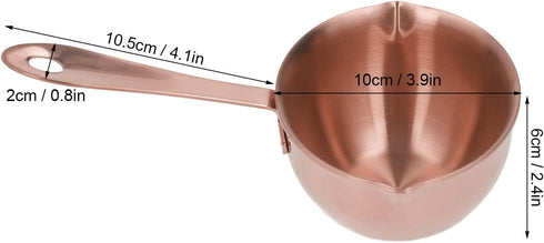 Stainless Steel Butter Warmer, 6.7oz / 200ml Butter Melting Pot Saucepan with Pour Spouts Cooking Pot Mini Milk Pot for Boiling Milk, Sauce, Gravi...