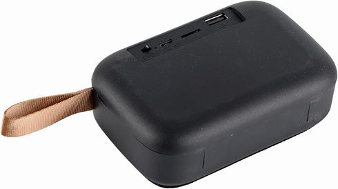 Yoidesu MiniSpeaker with Hand Strap, Subwoofer, Memory Card, Portable Wireless Speaker, Black...