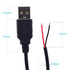 2PCS 22AWG Short USB Plug Pigtail 2 Wire Cable,0.3M/1FT USB 2.0 Male Bare Wire Pigtail 2Pin Open End Extension Cables 5V 3A with Wire Cable Connec...