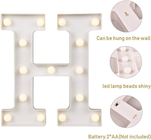 ODISTAR LED Light Up Marquee Letters, Battery Powered Sign Letter 26 Alphabet with Lights for Wedding Engagement Birthday Party Table Decoration b...