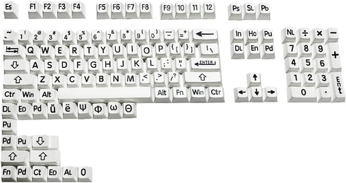 OLizee® 125 Keys Large Print Keycaps PBT Keycaps Full Set Oversized Print Letters Cherry Profile Keycap Set Gaming Keyboard Keycaps for Poor Eyesi...