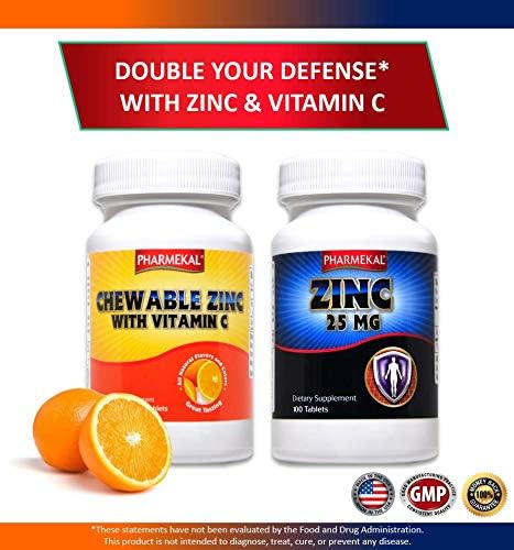 Zinc (as Zinc Gluconate) 25 mg, 100 Mini Size Easy to Swallow Tablets – Immune Support, Essential Mineral Antioxidant, Healthy Living, Gluten Free...
