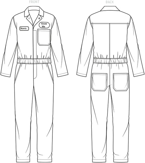Know Me Men's Jumpsuit Sewing Pattern Kit by Norris Dánta Ford, Design Code ME2012, 34-36-38-40-42, Multicolor...