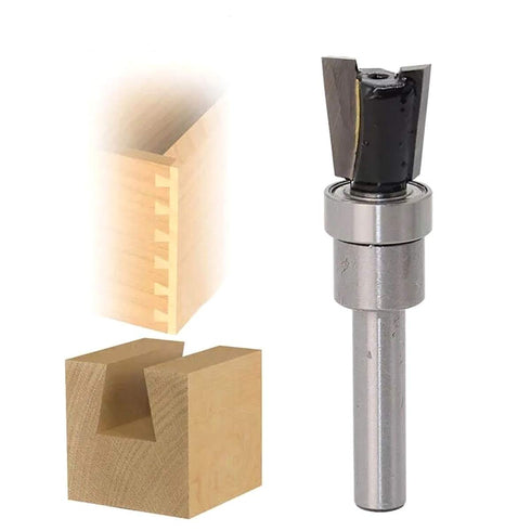 1/4" Shank Dovetail Router Bit, 10 Degree 1/2" Dia Wood Milling Cutter Tool for Furniture Building Cabinet Making Woodworking...