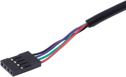 RJ11 6P4C Female to DP 4P Male Telephone Panel Mount LAN Network Ethernet Extension Cable 15cm...