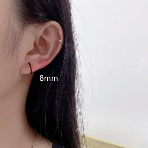 NewZenro 8Pcs Surgical Stainless Steel 16G Sleeper Cartilage Daith Tiny Small Hoop Earrings Mini Septum Hinged Clicker Nose Ring for Women Men Gir...