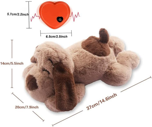 Beverly Shark Puppy Heartbeat Toy Dog Anxiety Relief Calming Aid Puppy Heartbeat Stuffed Animal Behavioral Training Sleep Aid Comfort Soother Plus...
