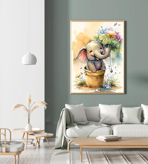 Meothan Diamond Art Kits for Adults, Full Drill Elephant Diamond Paintings Kits for Beginners, Round 5D Paint with Diamonds Pictures Gem Art Paint...