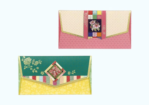 (Pack of 6) Korean Traditional Money Gift Envelopes for Cash Wedding, Birthday, New Year, Christmas, Multicolor...