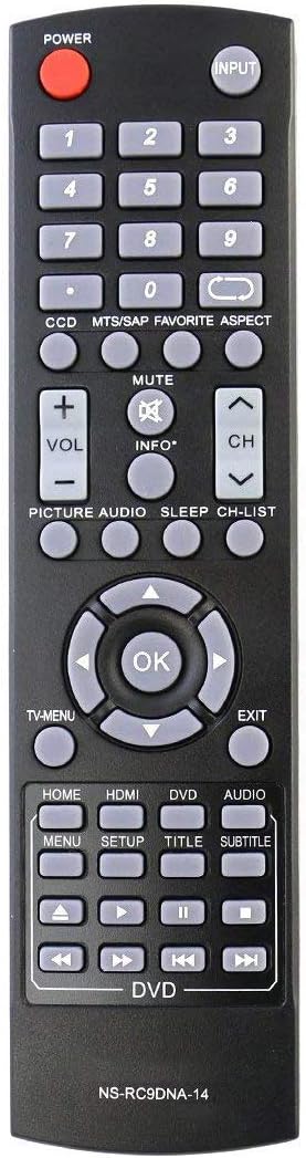 ALLIMITY NS-RC9DNA-14 Replaced Remote Control Fit for Insignia LED TV DVD NS-20ED310NA15 NS-24DD220NA16 NS-24ED310NA14 NS-24ED310NA15 NS-28DD220NA...