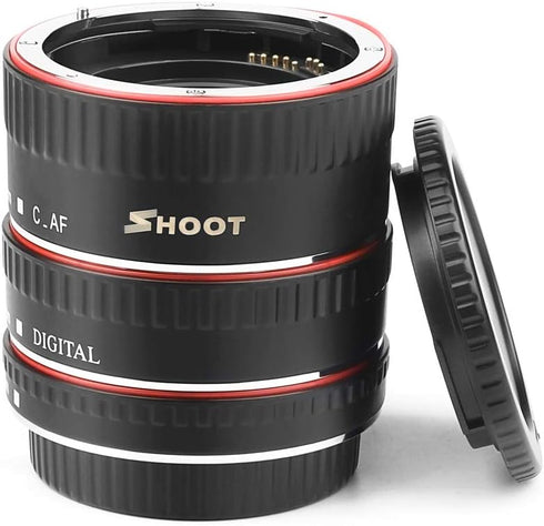 D&F AF Auto Focus Macro Extension Tube Set EOS EF/EF-S Lens Close-ups for Canon EOS EF Lens Such as Canon 7D,500D,600D,700D,5D, Rebel T2i, T3i, T5...