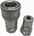 3/8" NPT ISO7241-B Hydraulic Quick Connect & Disconnect Coupler, Quick Release Coupling Set w/Dust Caps, Kubota 7J417-66220|7J417-66320 Replacemen...