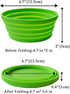Silicone Expandable Collapsible Bowl for Travel Camping Hiking (Green(S))...