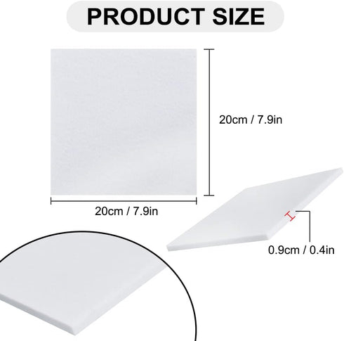 6 Pcs White Square Cork Board Bar Strips with 50 Pushpins, Self-Adhesive Bulletin Board Strips No Damage for Wall, Felt Pin Board for Paste Notes,...