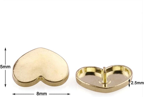 12pcs 15mm Metal Heart-Shaped Buttons Fashion Women's Sewing Garment Supplies Accessory...