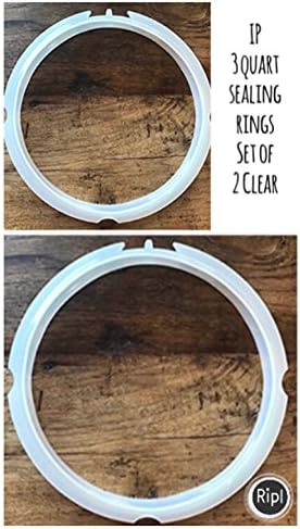 Instant Pot Sealing Ring Mini 3-Qt, Inner Pot Seal Ring, Electric Pressure Cooker Accessories, Non-Toxic, BPA-Free, Replacement Parts, Clear, 2 Co...
