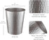 Monarch Abode Pewter Hand Hammered Metal Wastebasket for Home Office Bedroom, Decorative Waste Basket, Modern Bathroom Garbage Can, Durable & Deco...