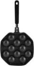Junluck Non-Stick Pancake Pan, 12 Cavities Aluminum Baking with Plastic Handle & Hanging Hole, Grill Pan Plate for Takoyaki Octopus (Black)...